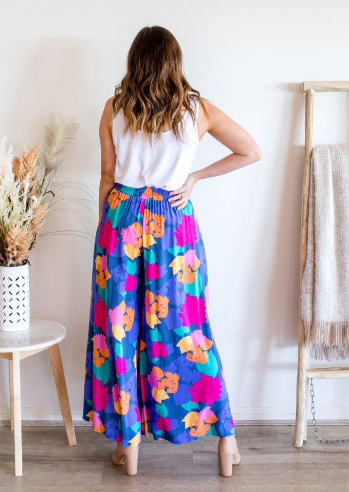 Floral shop culottes skirt