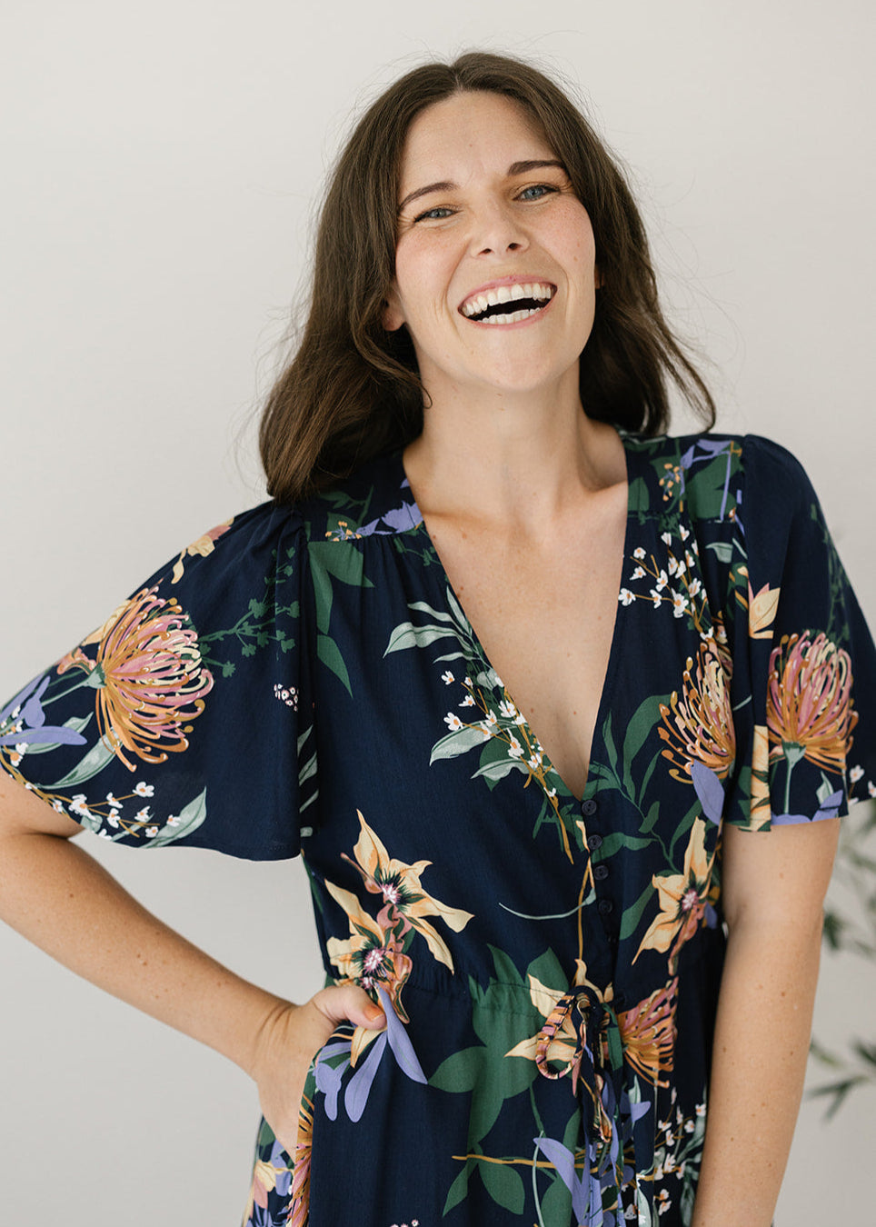 Harper Maxi Dress in Midnight Bloom