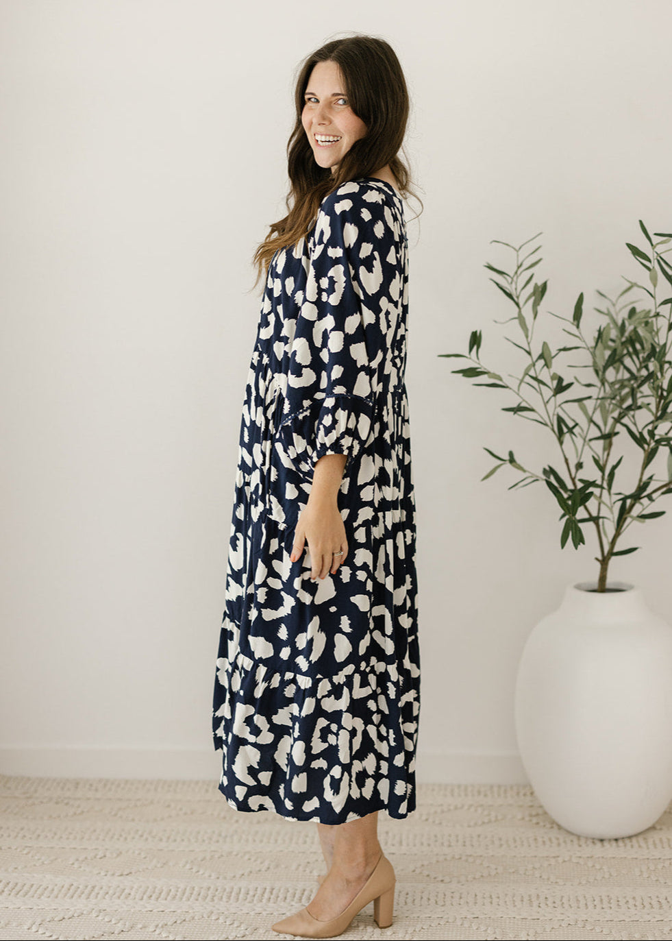 Lewis Maxi Dress in Wild Navy