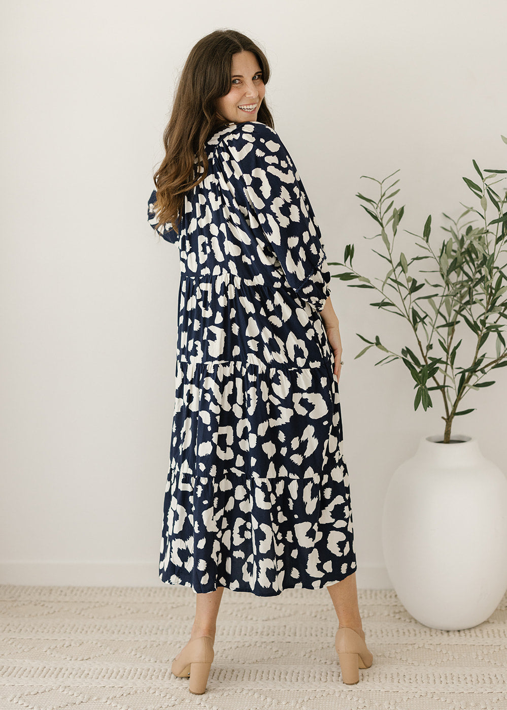 Lewis Maxi Dress in Wild Navy