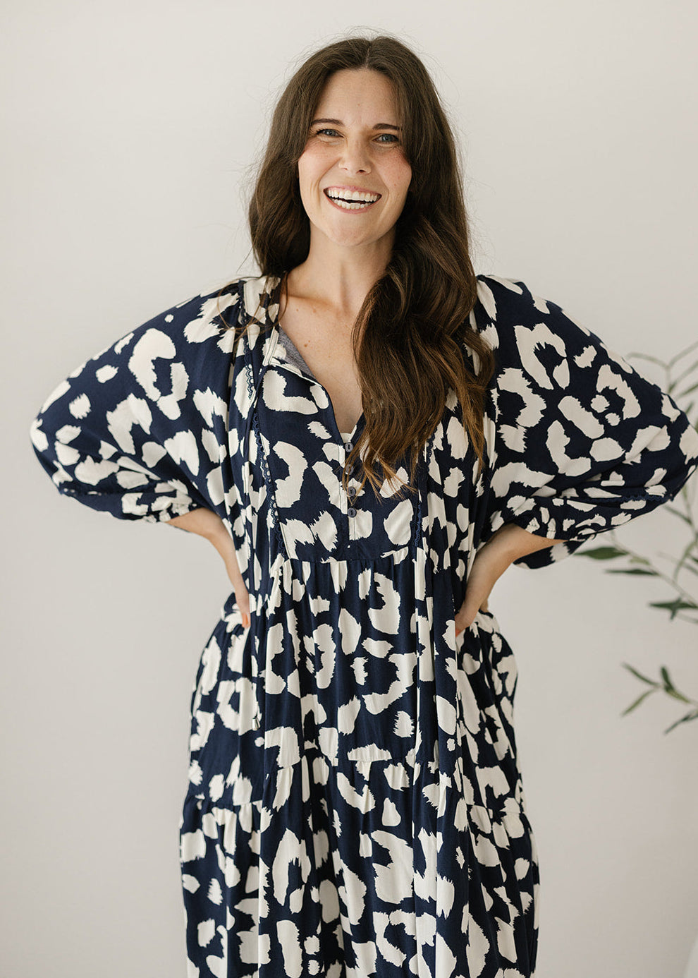 Lewis Maxi Dress in Wild Navy