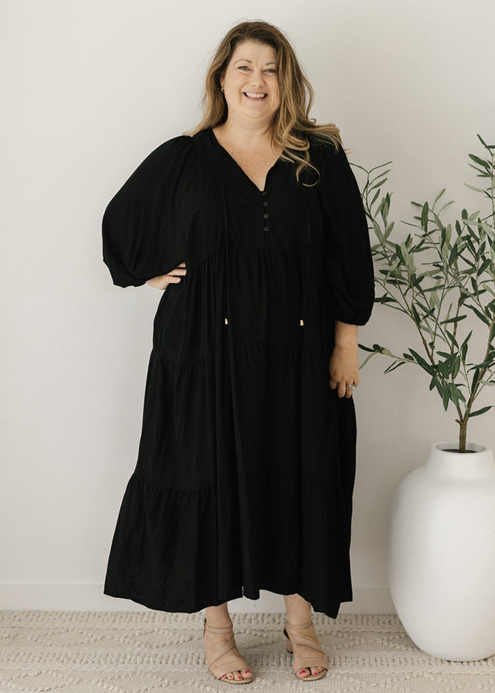 Lewis Maxi Dress in Black