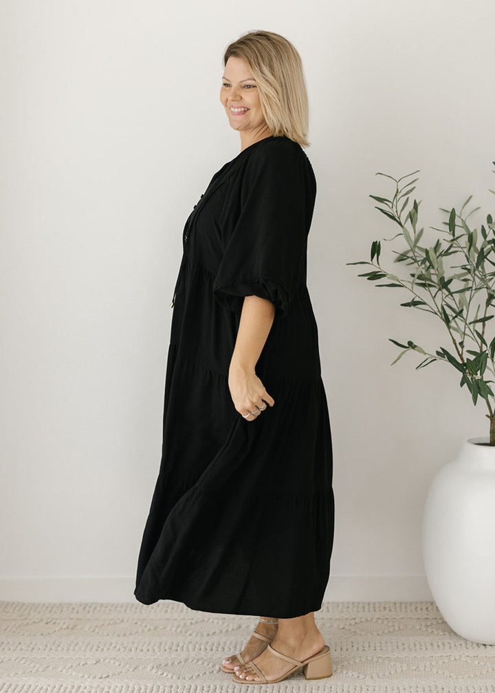 Lewis Maxi Dress in Black