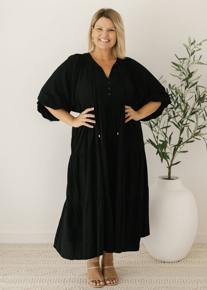 Lewis Maxi Dress in Black