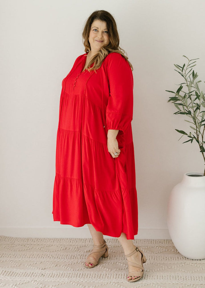 Lewis Maxi Dress in Red