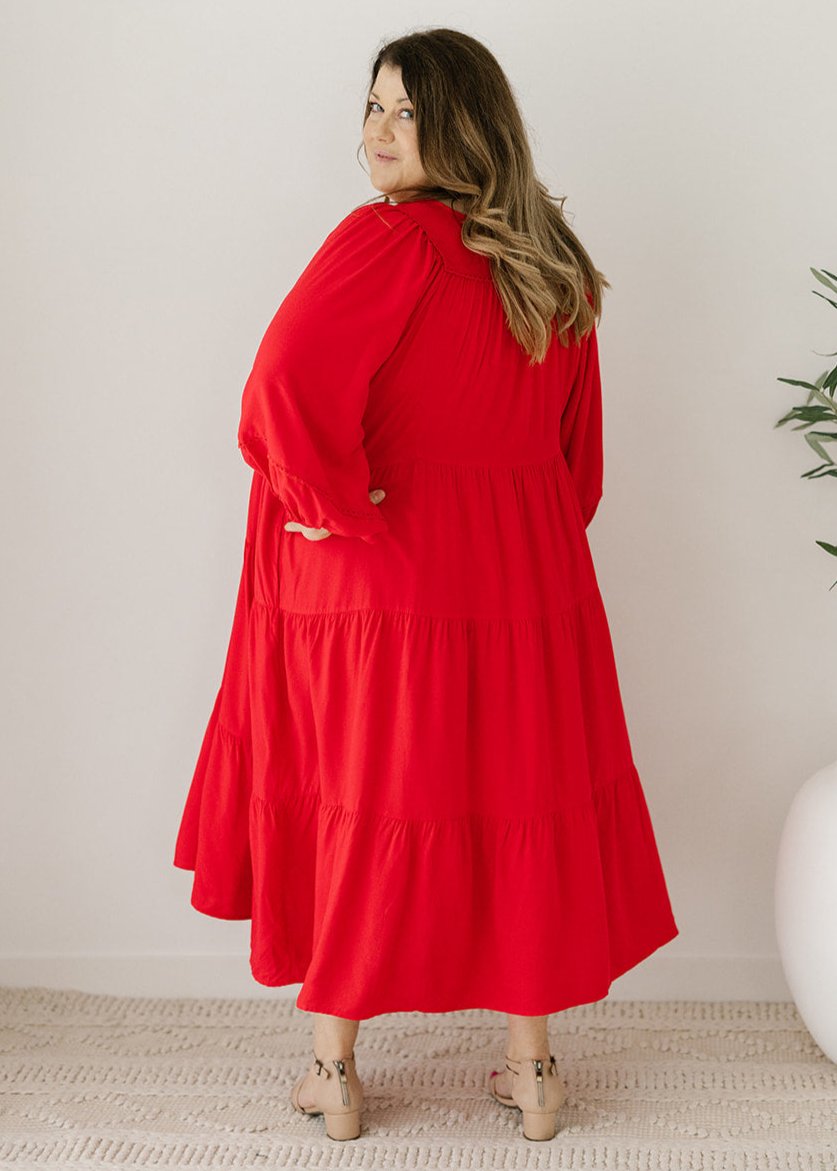 Lewis Maxi Dress in Red