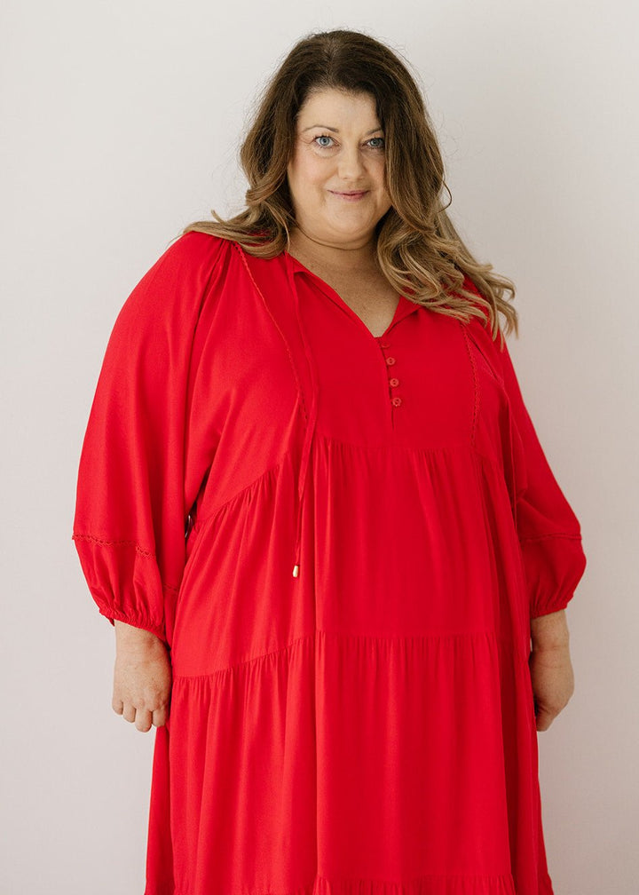 Lewis Maxi Dress in Red