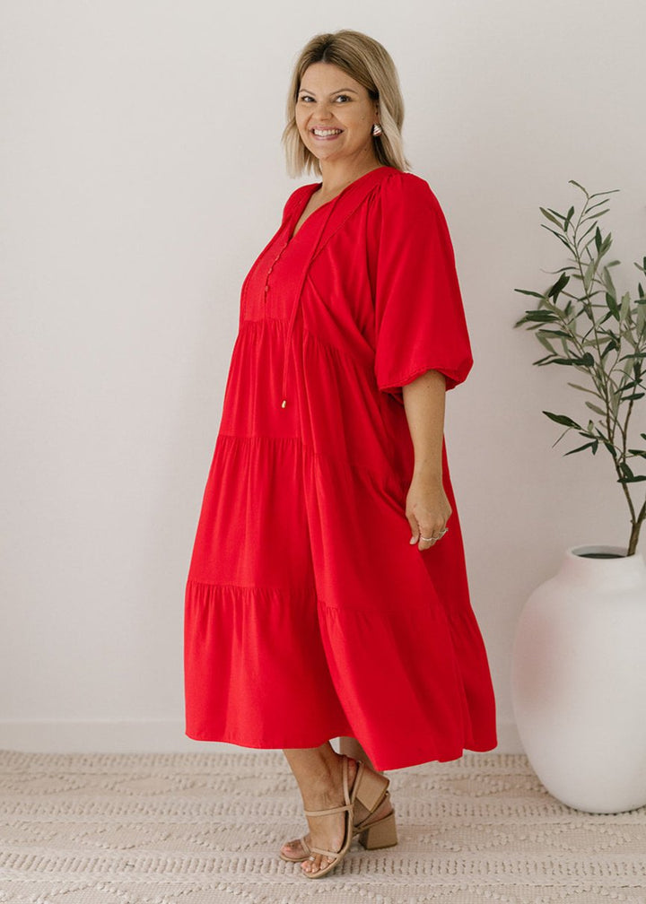 Lewis Maxi Dress in Red