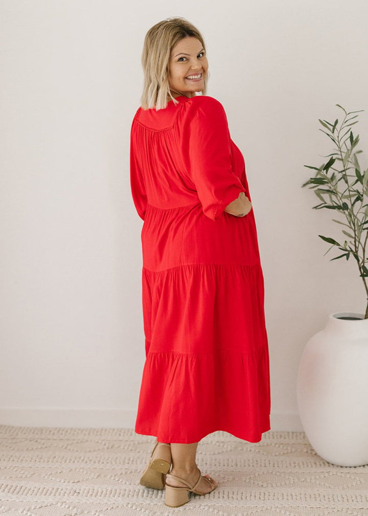 Lewis Maxi Dress in Red