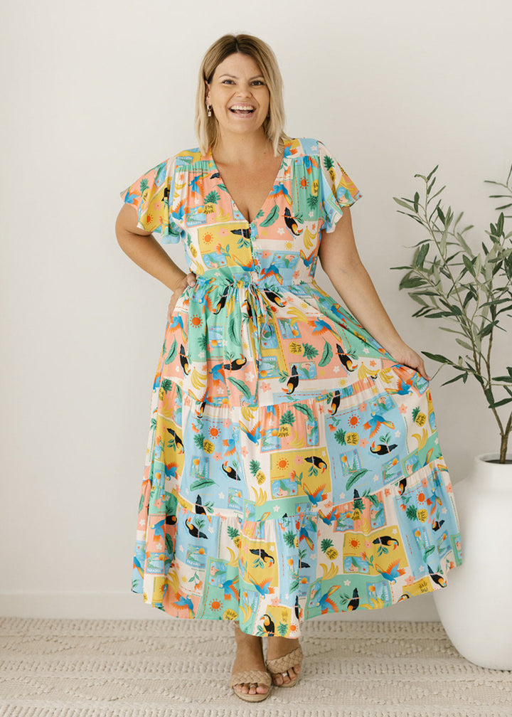 Lorelai Midi Dress in Paradiso