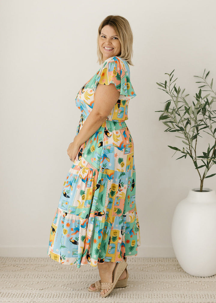 Lorelai Midi Dress in Paradiso