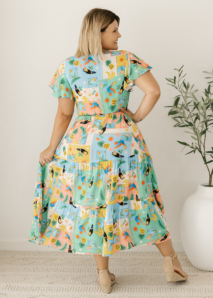 Lorelai Midi Dress in Paradiso