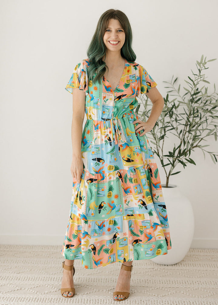 Lorelai Midi Dress in Paradiso