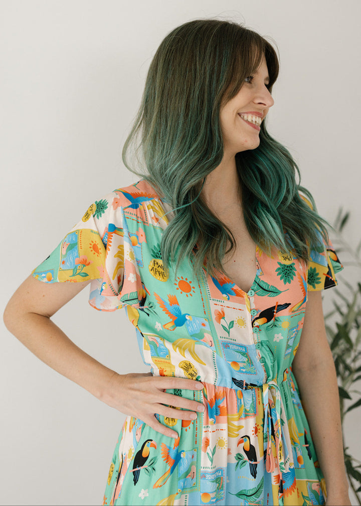 Lorelai Midi Dress in Paradiso