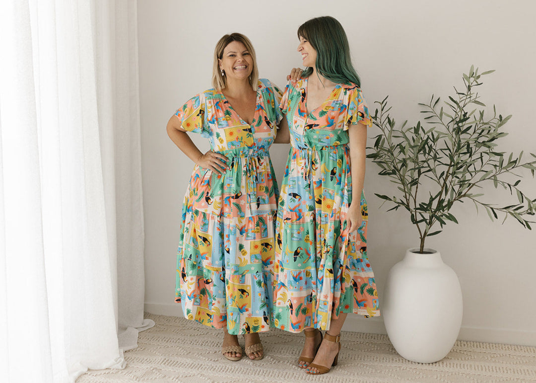 Lorelai Midi Dress in Paradiso