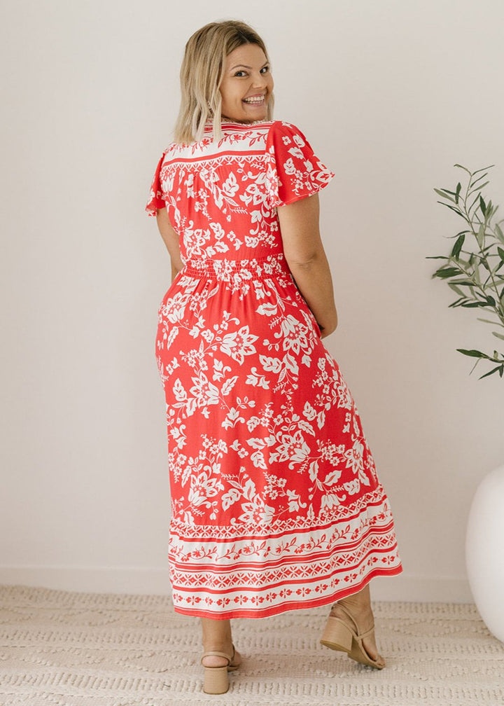 Scarlet Midi Dress in Noel