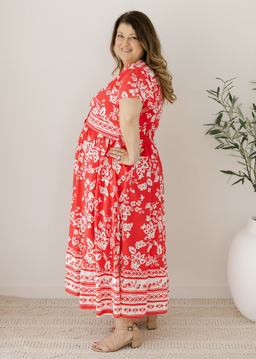 Scarlet Midi Dress in Noel