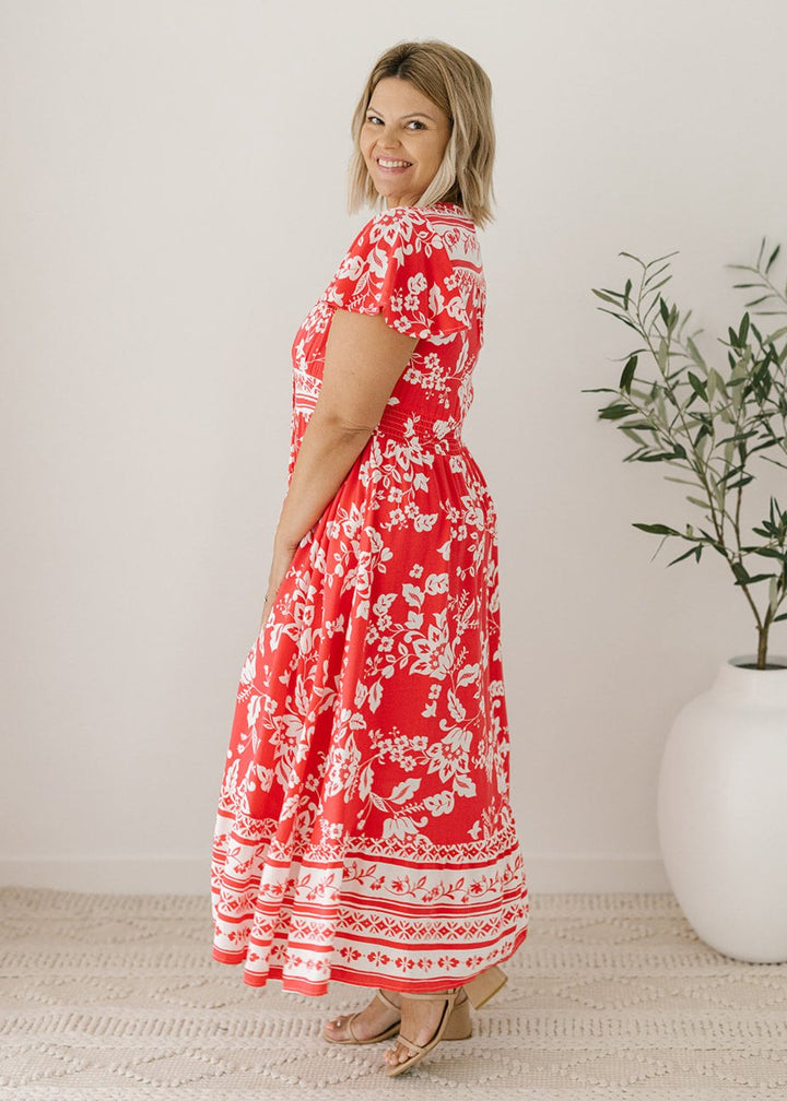 Scarlet Midi Dress in Noel