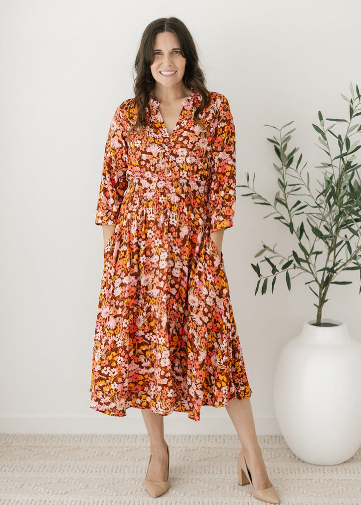 Sutton Midi Dress in Albany