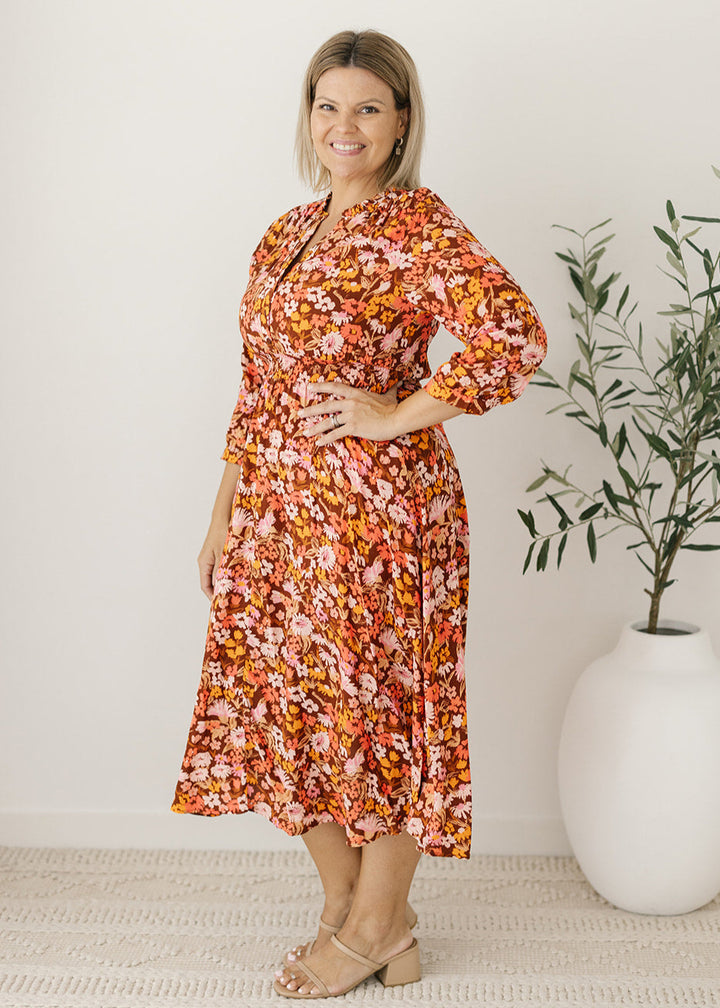 Sutton Midi Dress in Albany